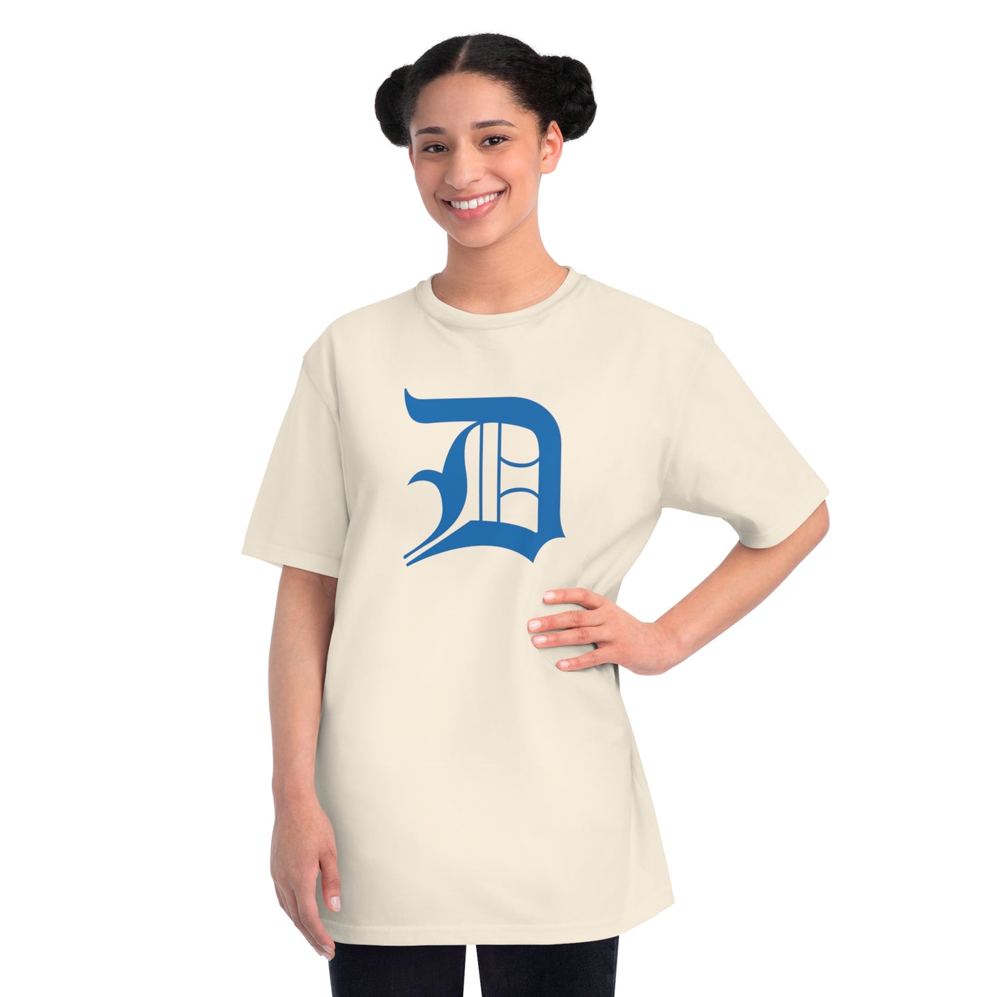 Detroit 'Old English D' T-Shirt (Azure) | Unisex Organic