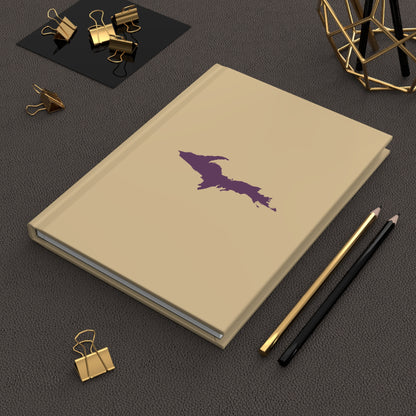 Michigan Upper Peninsula Hardcover Journal (Maple Color w/ Plum Outline) | Ruled - 150pgs