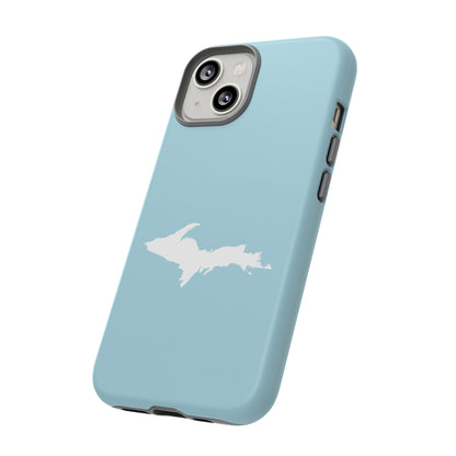 Michigan Upper Peninsula Tough Phone Case ('58 Caddie Blue w/ UP Outline) | Apple iPhone