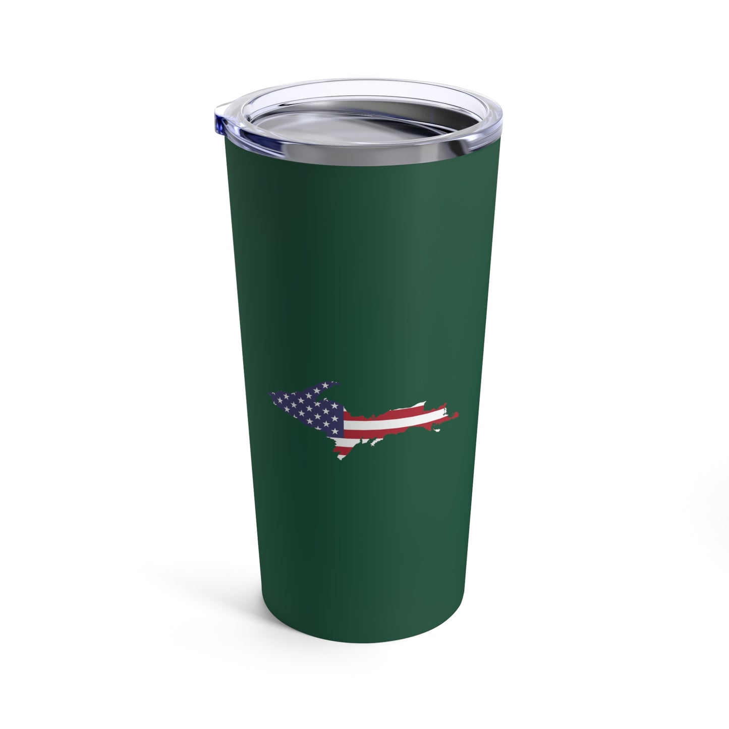 Michigan Upper Peninsula Tumbler (w/ UP USA Flag) | Superior Green - 20oz