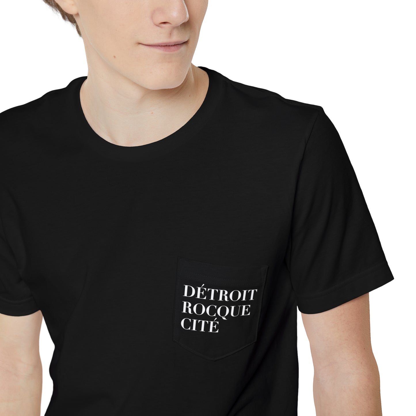 'Détroit Rocque Cité' Pocket T-Shirt | Unisex Standard