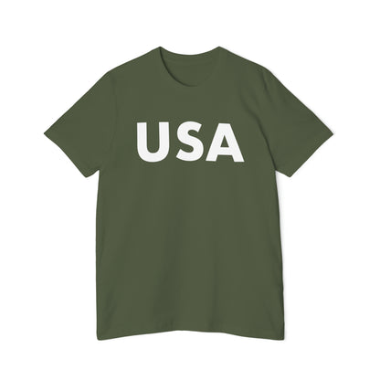 'USA' T-Shirt (Geometric Sans Font) | Made in USA