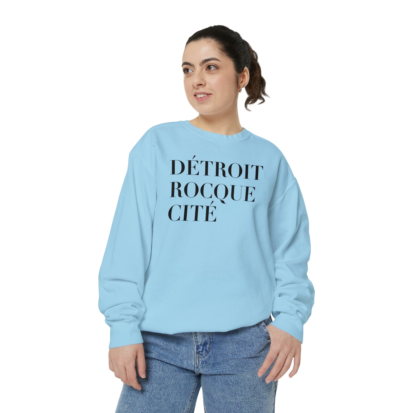 'Détroit Rocque Cité' Sweatshirt | Unisex Garment Dyed