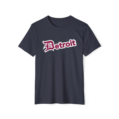 'Detroit' T-Shirt (Ruby Red English 'D') | Unisex Recycled Organic