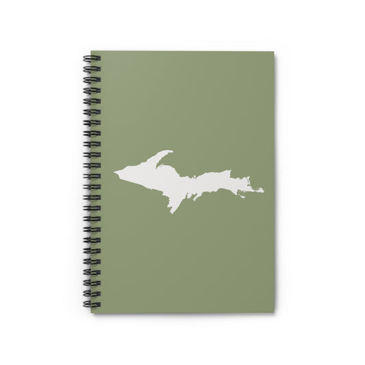 Michigan Upper Peninsula Spiral Notebook (w/ UP Outline) | Beachgrass Green