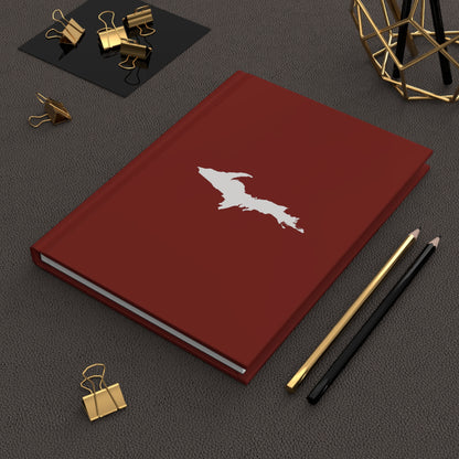 Michigan Upper Peninsula Hardcover Journal (Cherryland Red w/ UP Outline) | Ruled - 150pgs