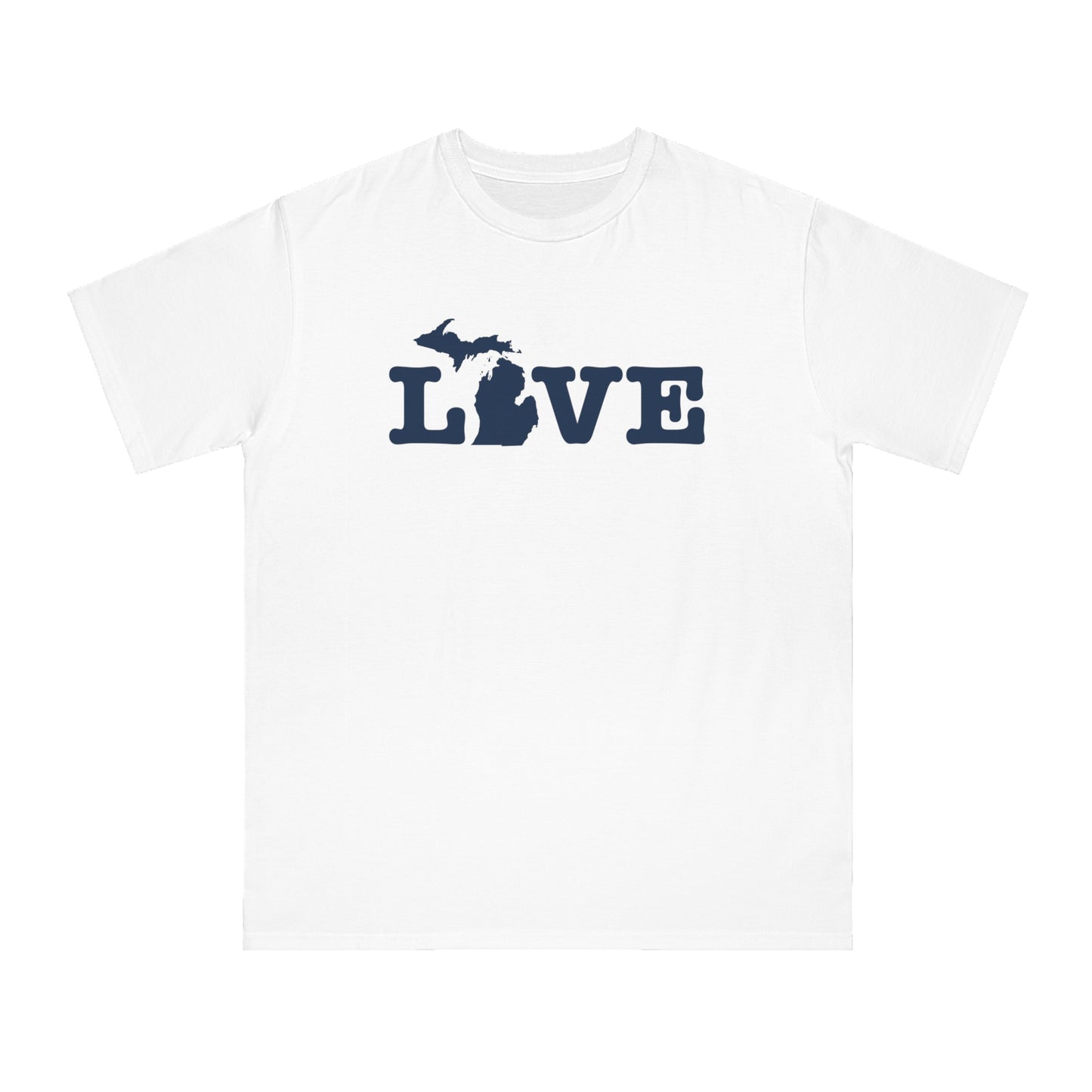 Michigan 'Love' T-Shirt (Typewriter Font) | Organic Unisex