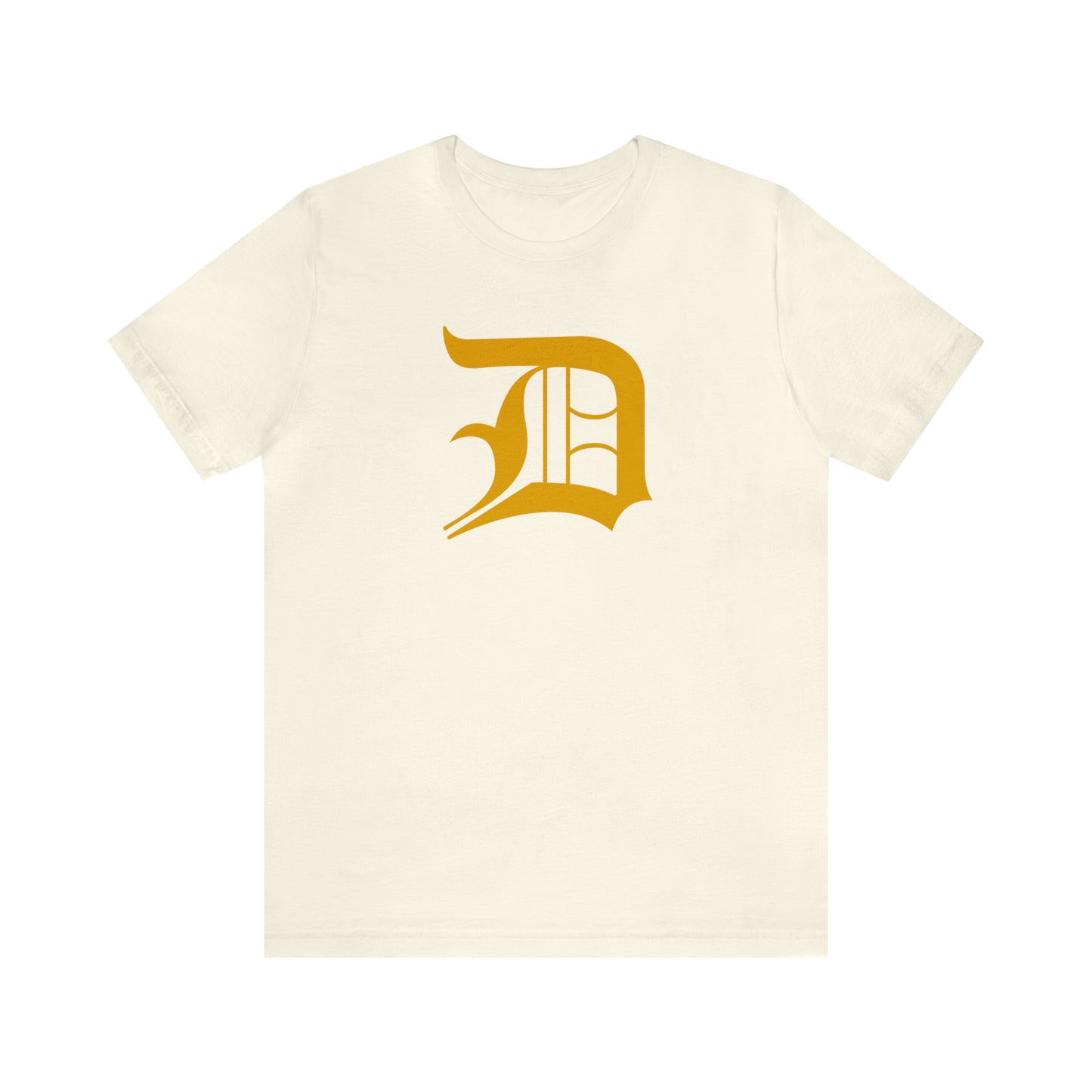 Detroit 'Old English D' T-Shirt (Gold) | Unisex Standard