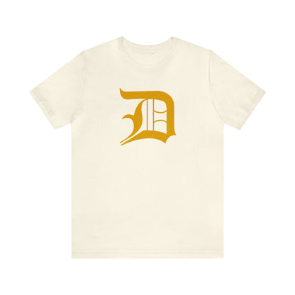 Detroit 'Old English D' T-Shirt (Gold) | Unisex Standard