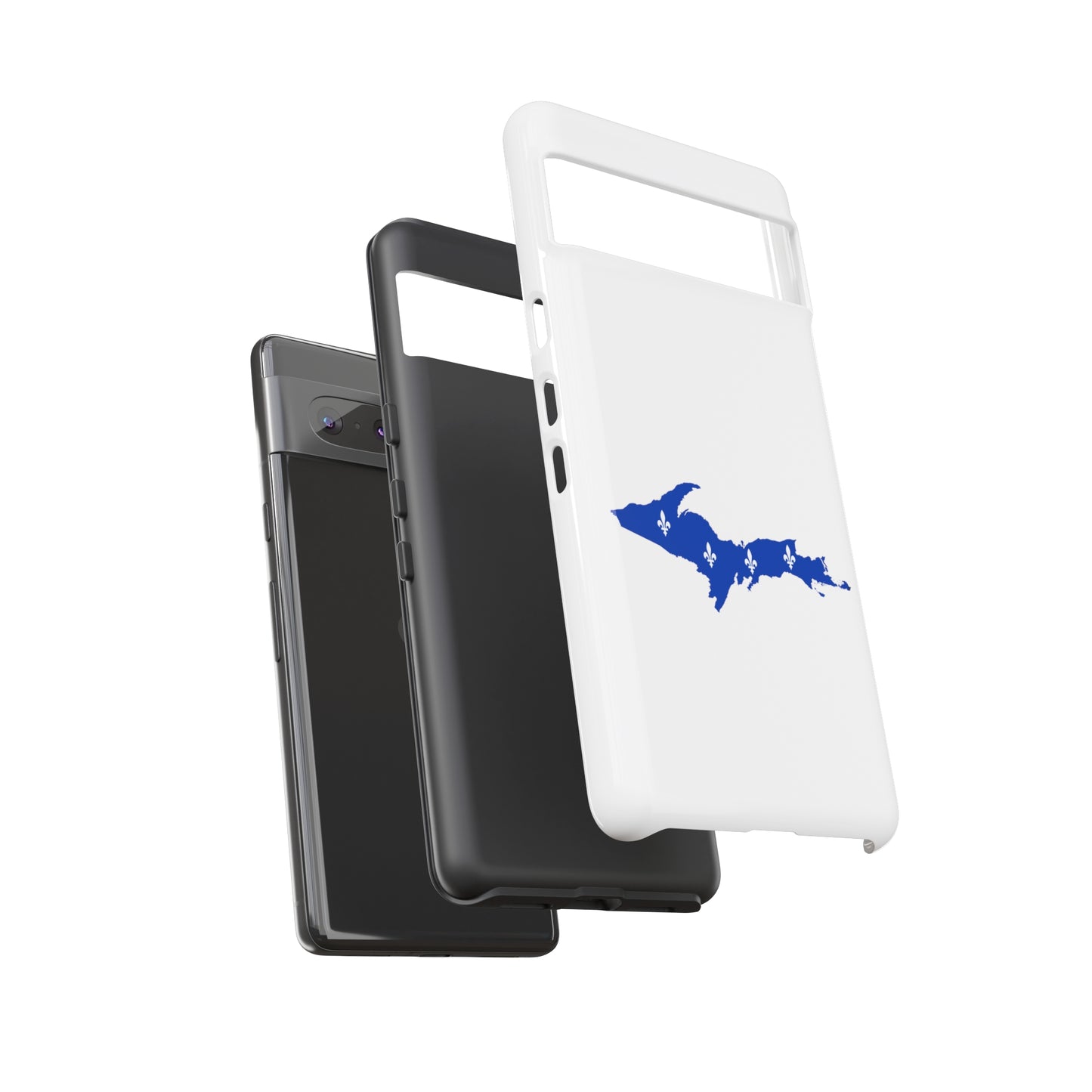 Michigan Upper Peninsula Tough Phone Case (w/ UP Quebec Flag Outline) | Samsung & Pixel Android