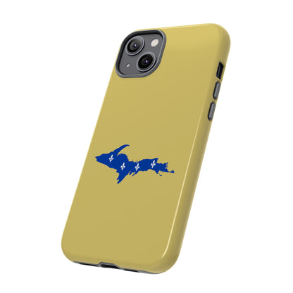 Michigan Upper Peninsula Tough Phone Case (Plum Yellow w/ UP Quebec Flag Outline) | Apple iPhone