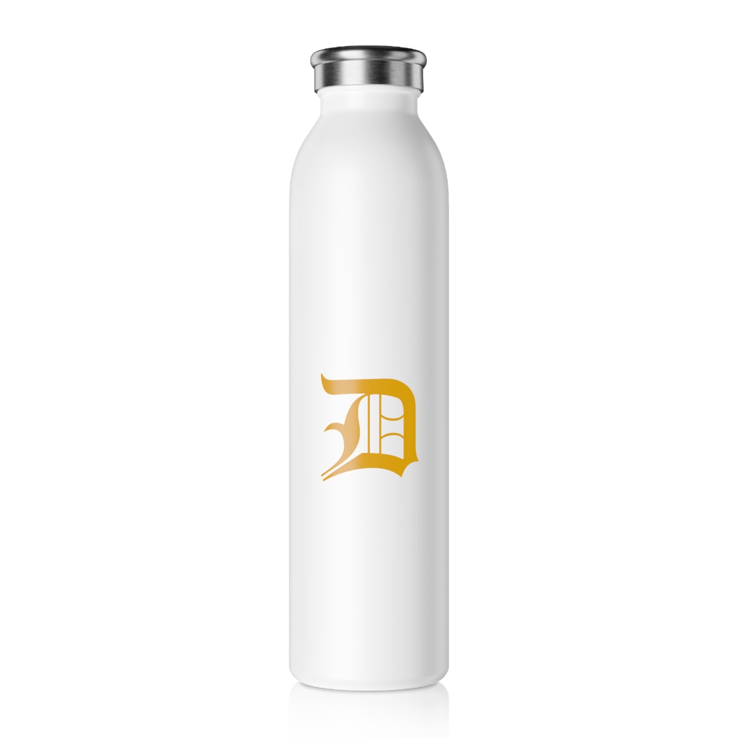 Detroit 'Old English D' Water Bottle (Gold) | 20oz Double-Walled