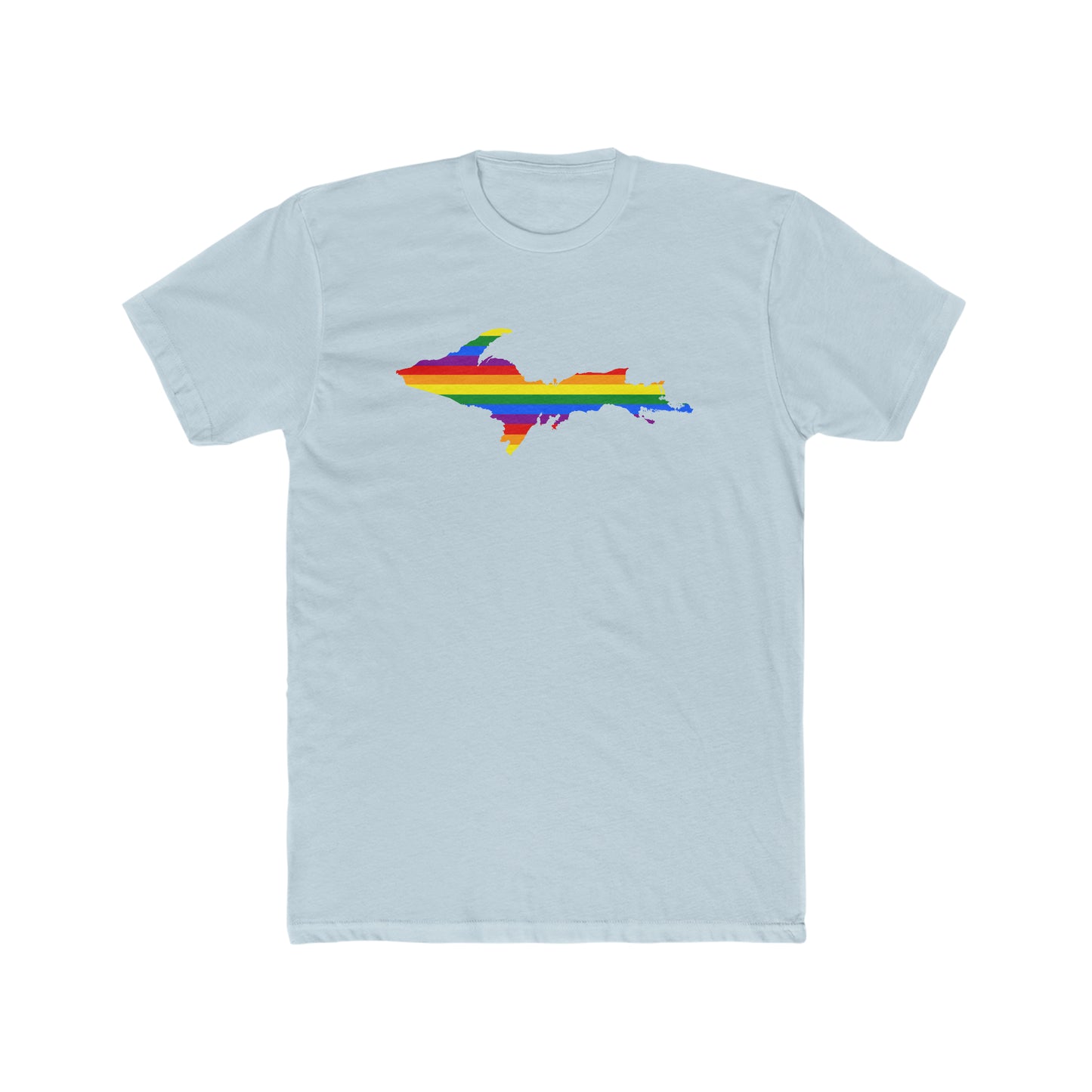 Michigan Upper Peninsula T-Shirt (w/ UP Pride Flag Outline) | Men's Fitted