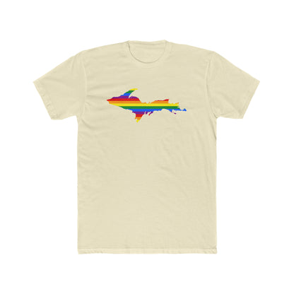 Michigan Upper Peninsula T-Shirt (w/ UP Pride Flag Outline) | Men's Fitted