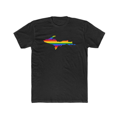 Michigan Upper Peninsula T-Shirt (w/ UP Pride Flag Outline) | Men's Fitted