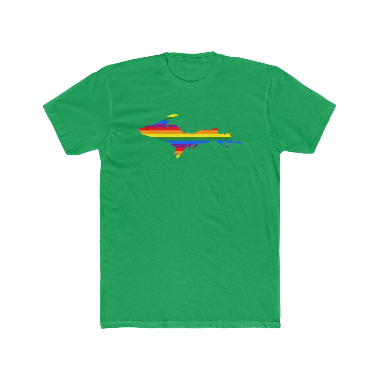 Michigan Upper Peninsula T-Shirt (w/ UP Pride Flag Outline) | Men's Fitted