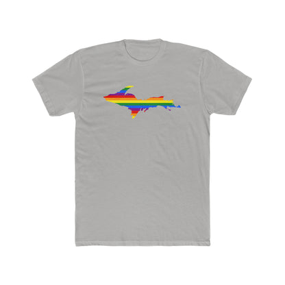 Michigan Upper Peninsula T-Shirt (w/ UP Pride Flag Outline) | Men's Fitted