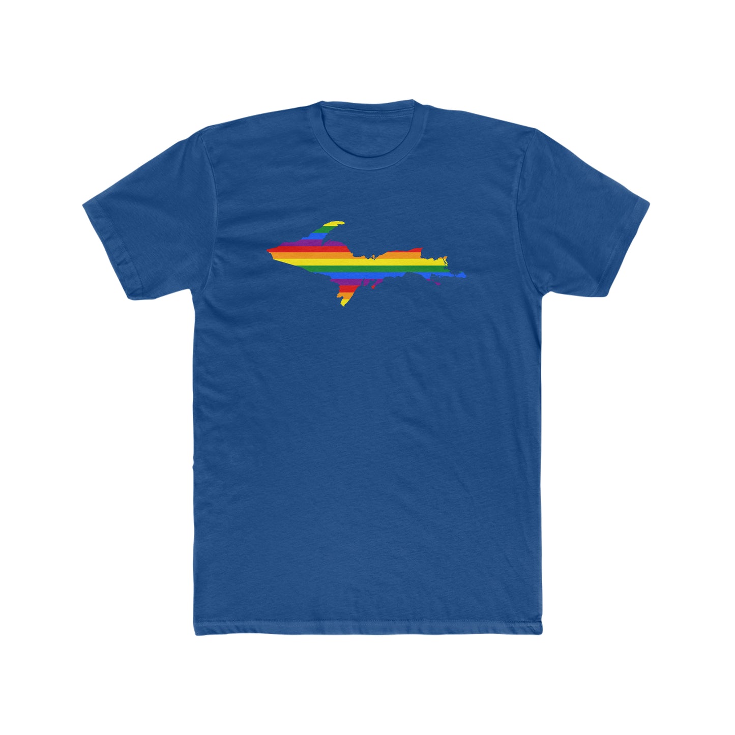 Michigan Upper Peninsula T-Shirt (w/ UP Pride Flag Outline) | Men's Fitted