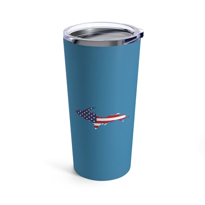 Michigan Upper Peninsula Tumbler (w/ UP USA Flag) | Lake Michigan Blue - 20oz