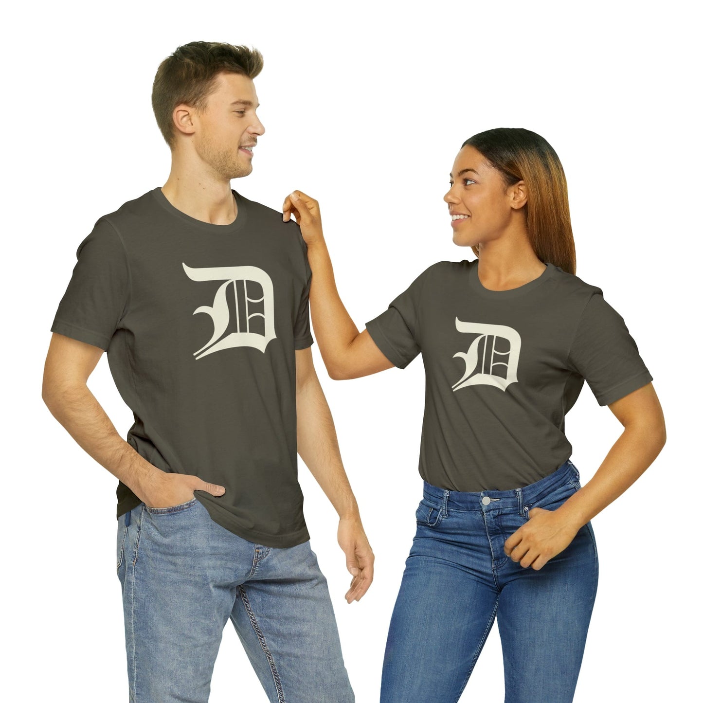 Detroit 'Old English D' T-Shirt (Ivory White) | Unisex Standard