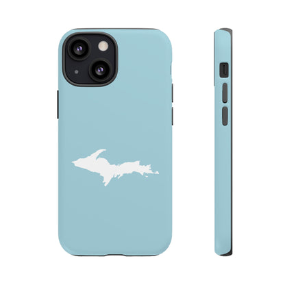 Michigan Upper Peninsula Tough Phone Case ('58 Caddie Blue w/ UP Outline) | Apple iPhone