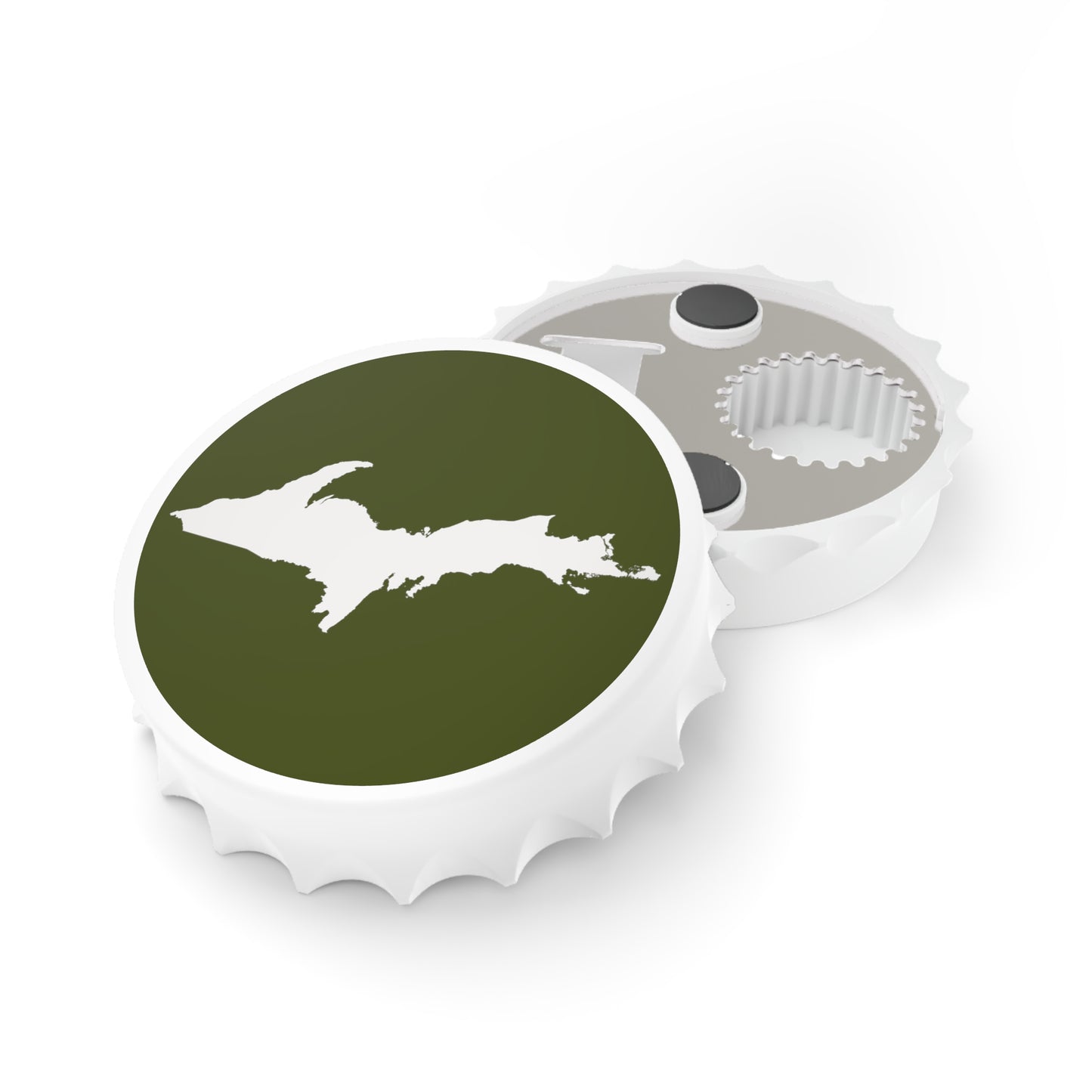 Michigan Upper Peninsula Bottle Opener (w/ UP Outline) | Army Green