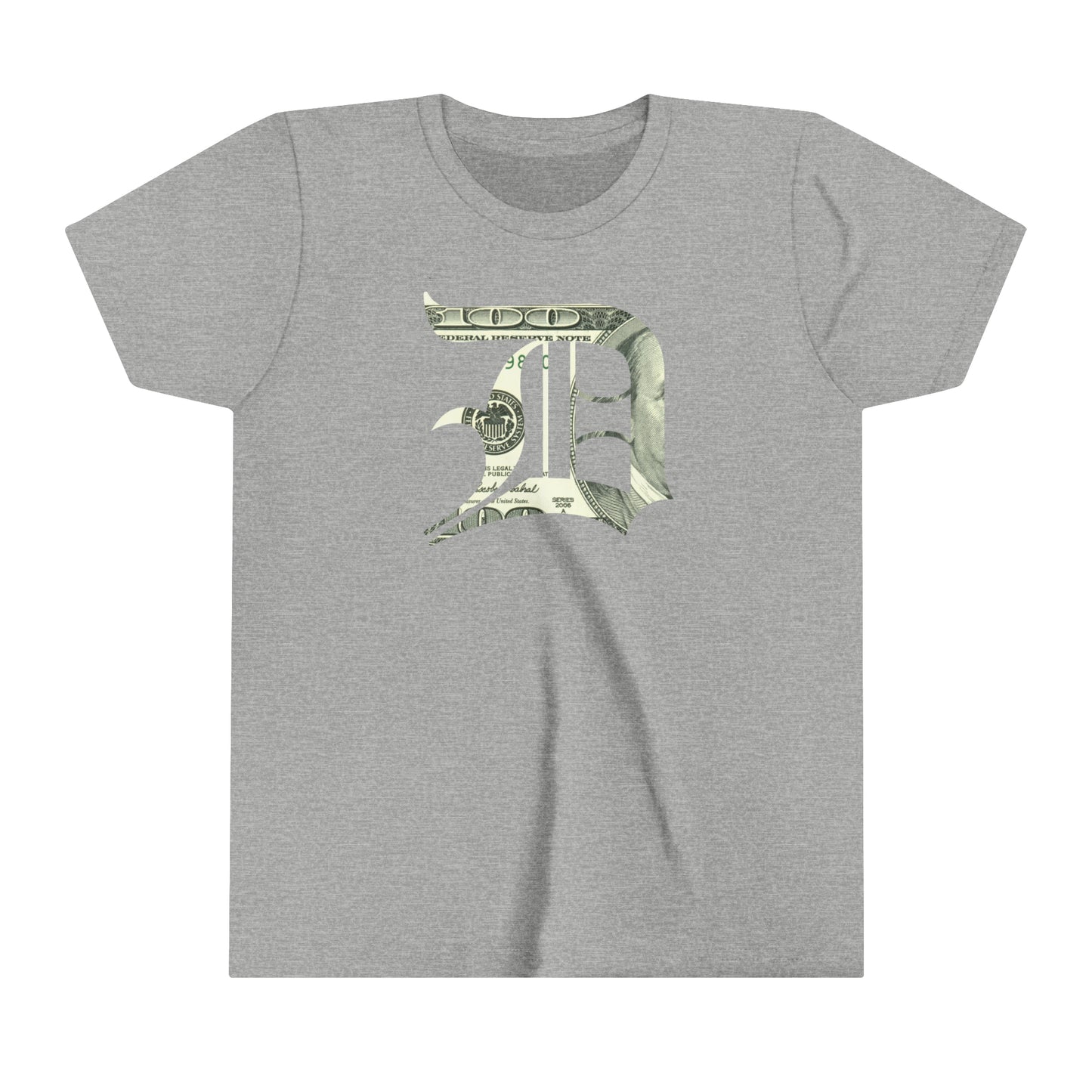 Detroit 'Old English D' T-Shirt (Benjamins Edition) | Youth Short Sleeve