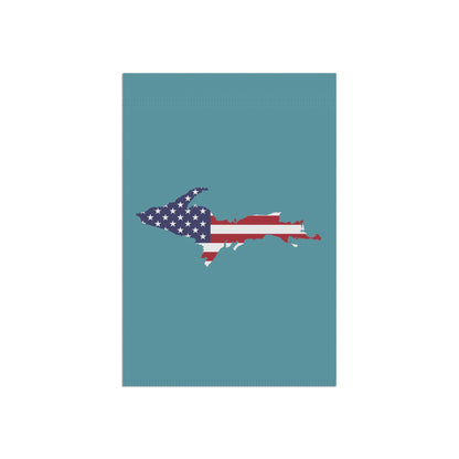 Michigan Upper Peninsula Home & Garden Flag (w/ UP USA Flag) | Lake Huron Blue