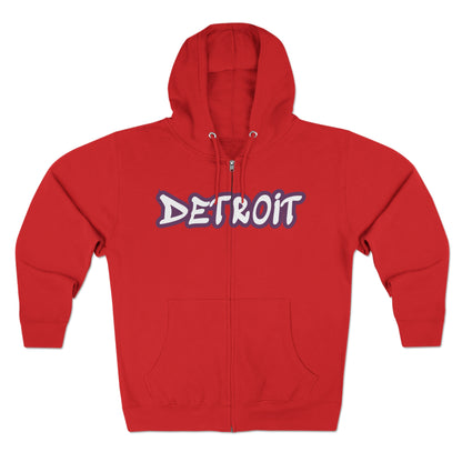 Detroit' Hoodie (Plum Tag Font) | Unisex Full Zip