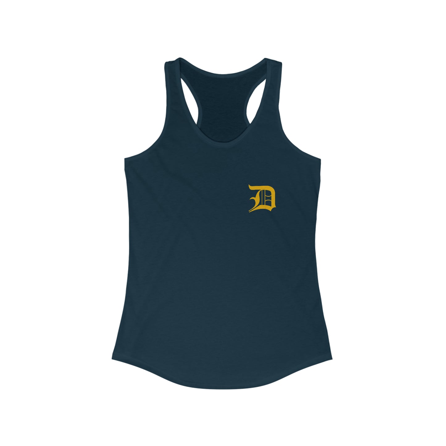 Detroit 'Old English D' Tank Top (Mini Gold 'D') | Women's Racerback