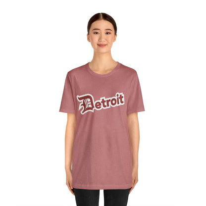 'Detroit' T-Shirt (Ore Dock Red w/ Old English 'D') | Unisex Standard