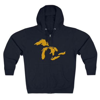 Great Lakes Hoodie (Gold) | Unisex Full Zip