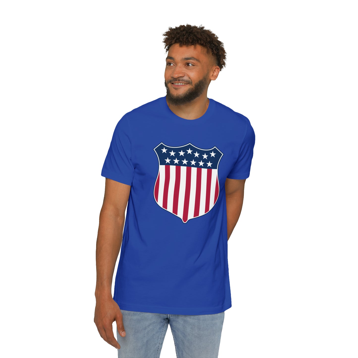 United States Flag Shield T-Shirt | Made in USA