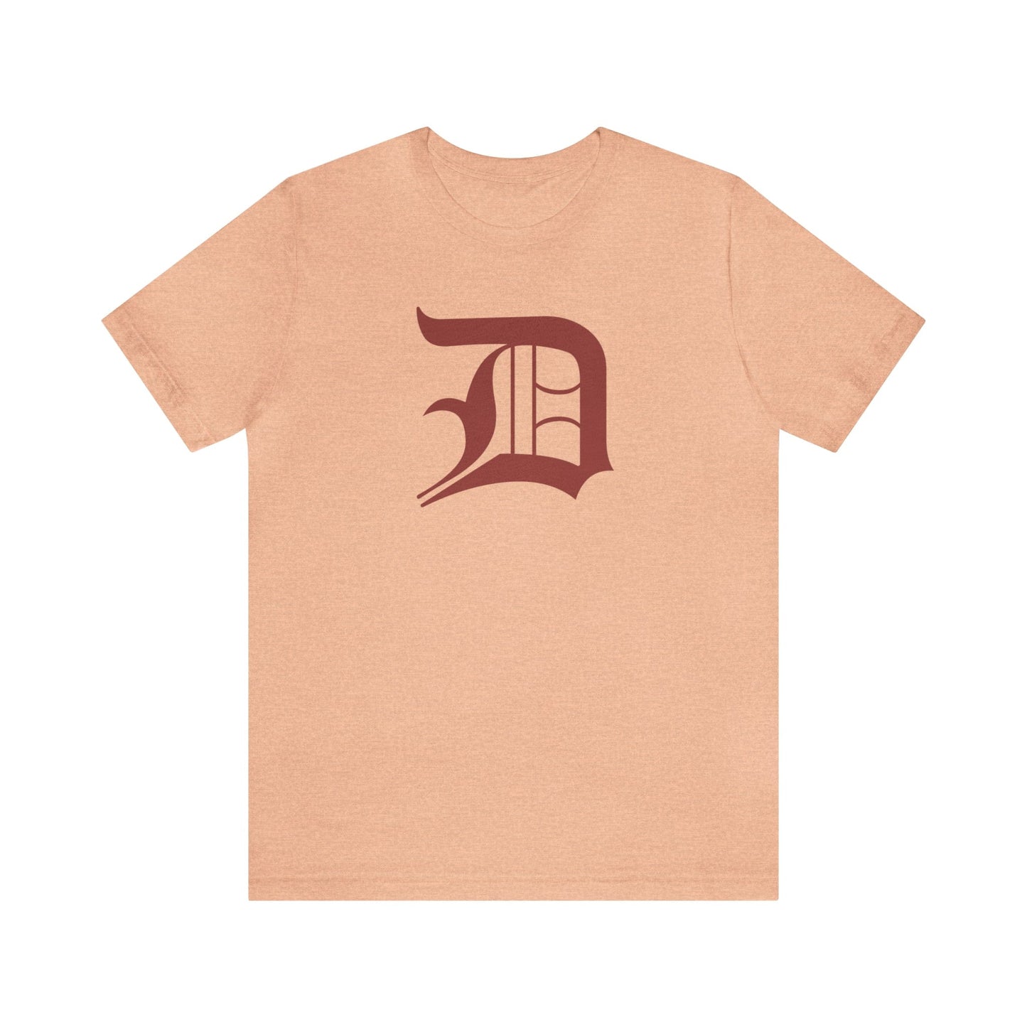 Detroit 'Old English D' T-Shirt (Ore Dock Red) | Unisex Standard