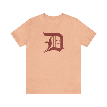 Detroit 'Old English D' T-Shirt (Ore Dock Red) | Unisex Standard