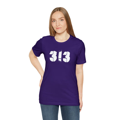 Detroit '313' T-Shirt (Spray Stencil Font) | Unisex Standard Fit