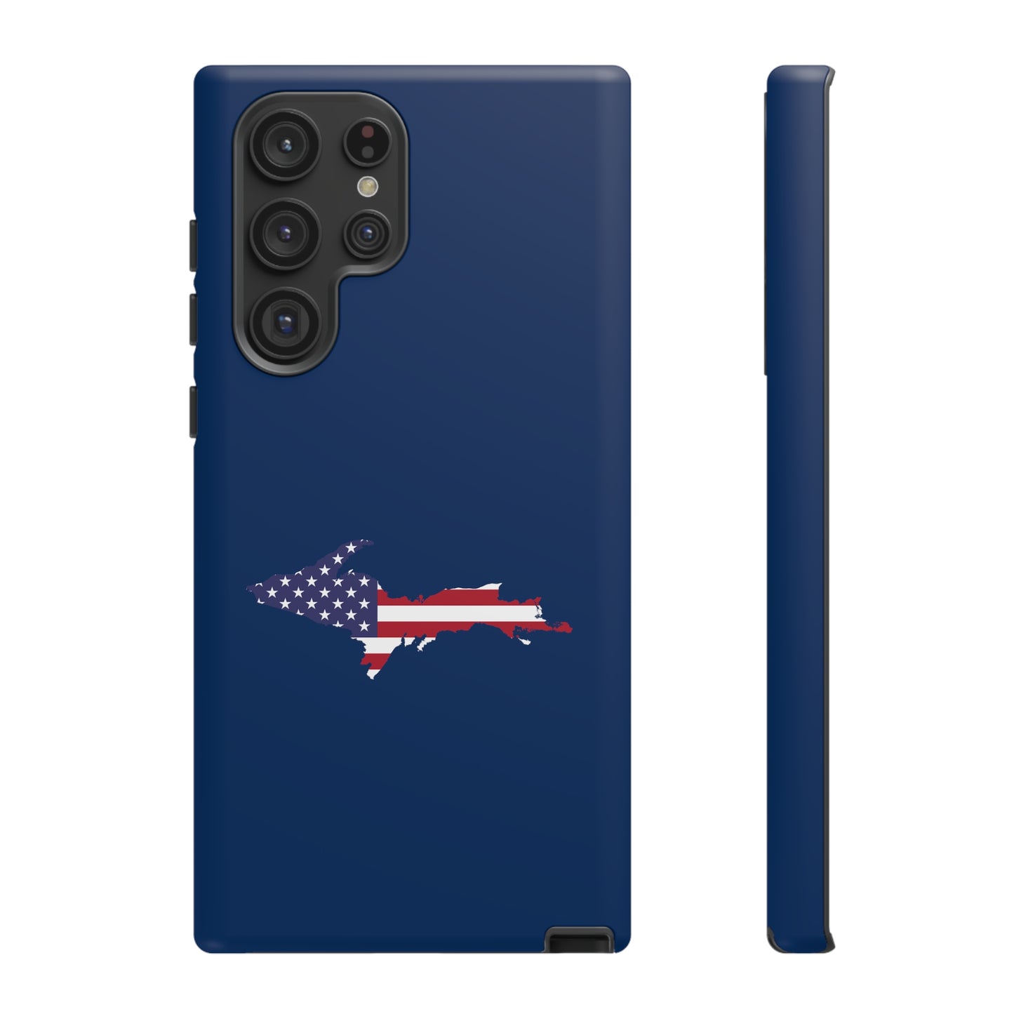 Michigan Upper Peninsula Tough Phone Case (Old Glory Blue w/ UP USA Flag Outline) | Samsung & Pixel Android