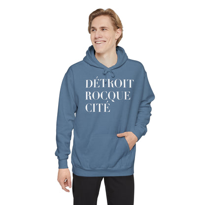'Détroit Rocque Cité' Hoodie | Unisex Garment-Dyed