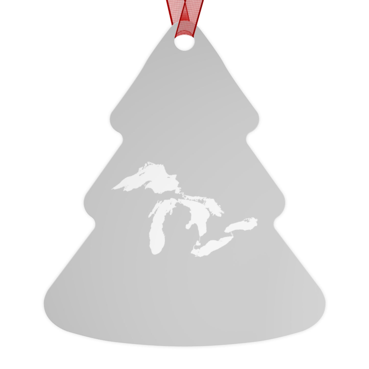 Great Lakes Christmas Ornament | Metal - Platinum Color