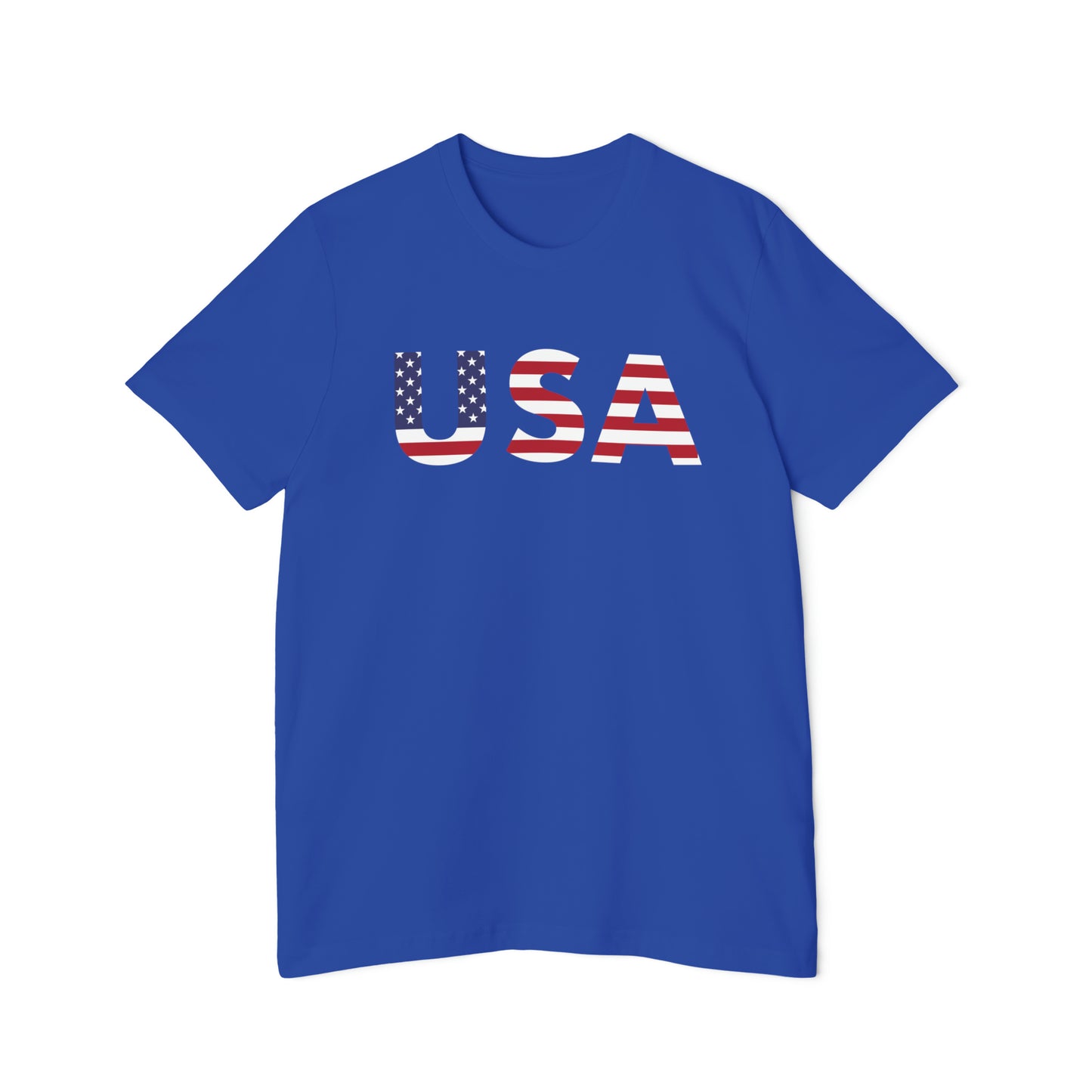 'USA' T-Shirt (Geometric Sans Flag Edition) | Made in USA