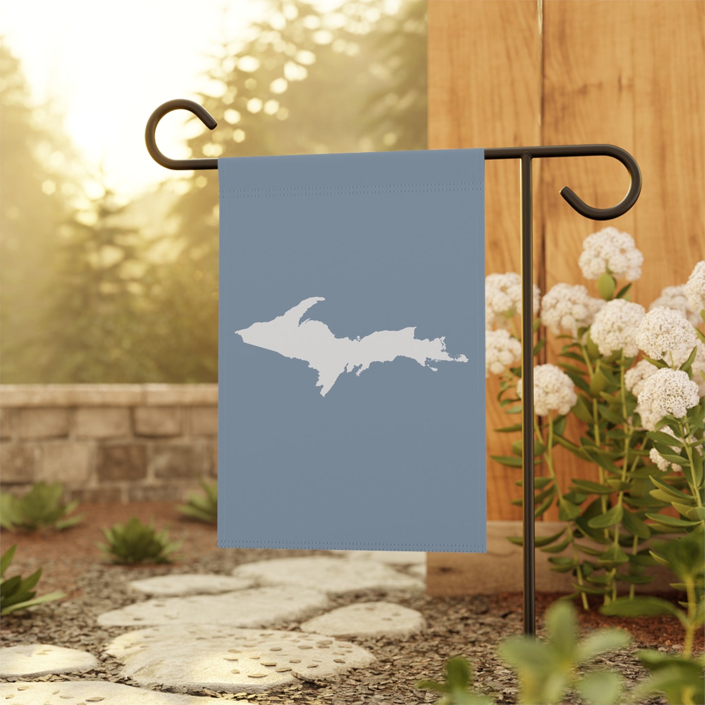 Michigan Upper Peninsula Home & Garden Flag (w/ UP Outline) | B-24 Grey