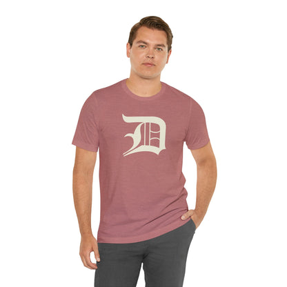 Detroit 'Old English D' T-Shirt (Ivory White) | Unisex Standard