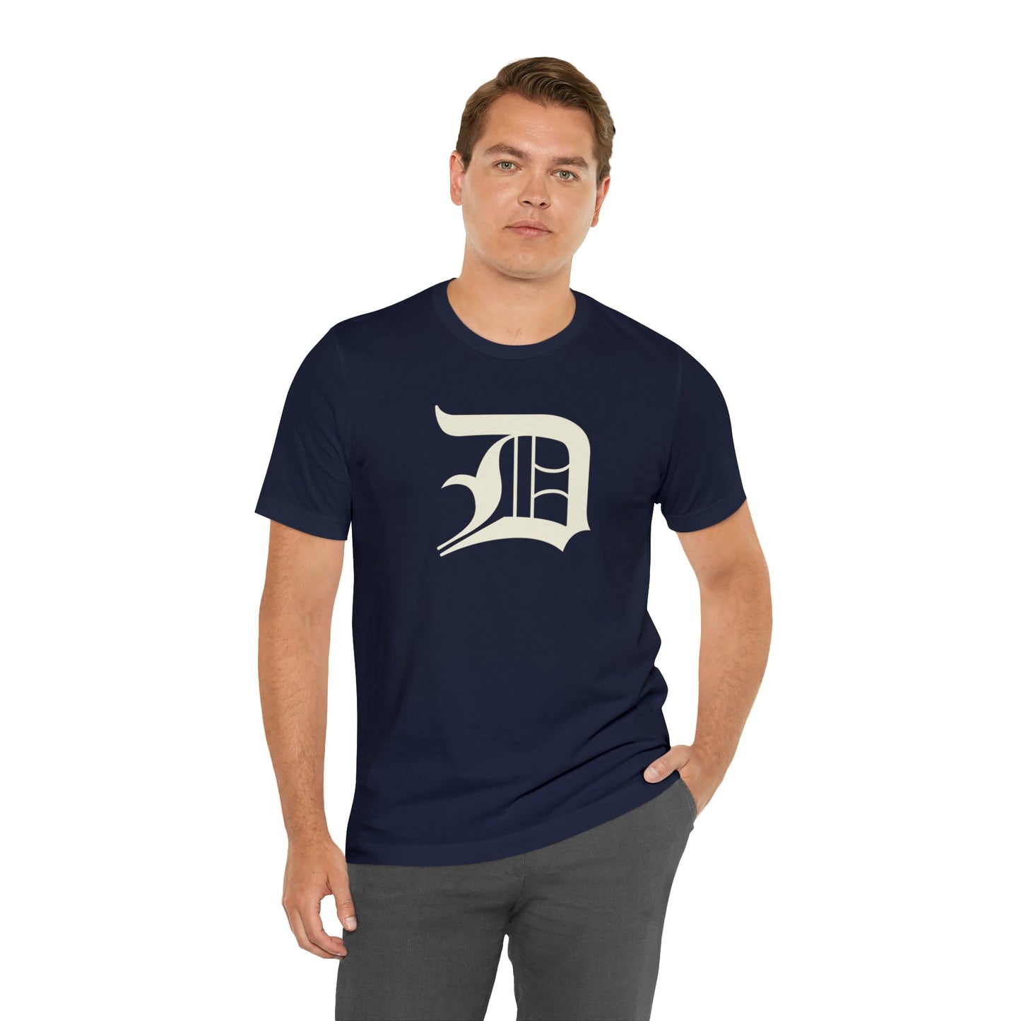 Detroit 'Old English D' T-Shirt (Ivory White) | Unisex Standard