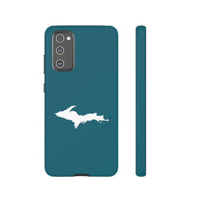 Michigan Upper Peninsula Tough Phone Case (Auburn Hills Teal w/ UP Outline) | Samsung & Pixel Android