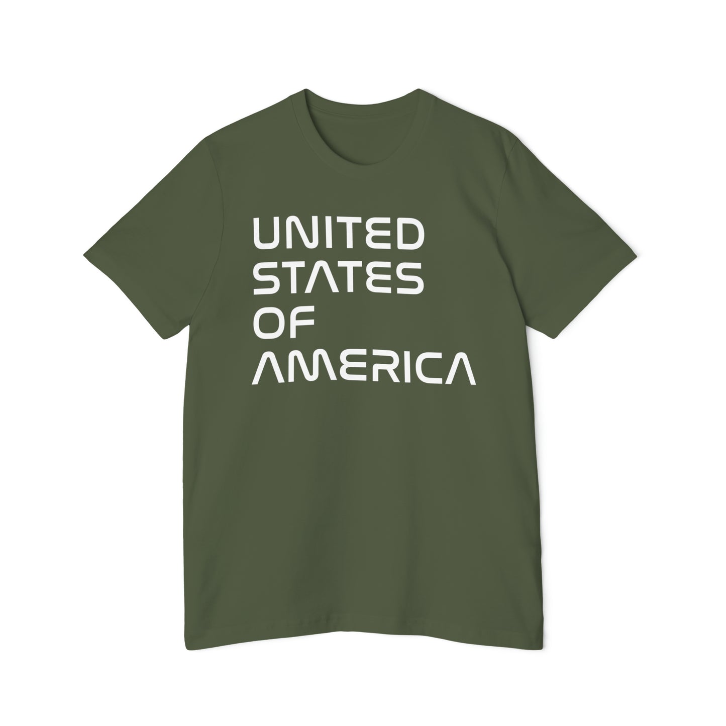 'United States of America' T-Shirt (Space Agency Font) | Made in USA