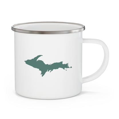 Michigan Upper Peninsula Camping Mug (Copper Green Outline) | 12oz