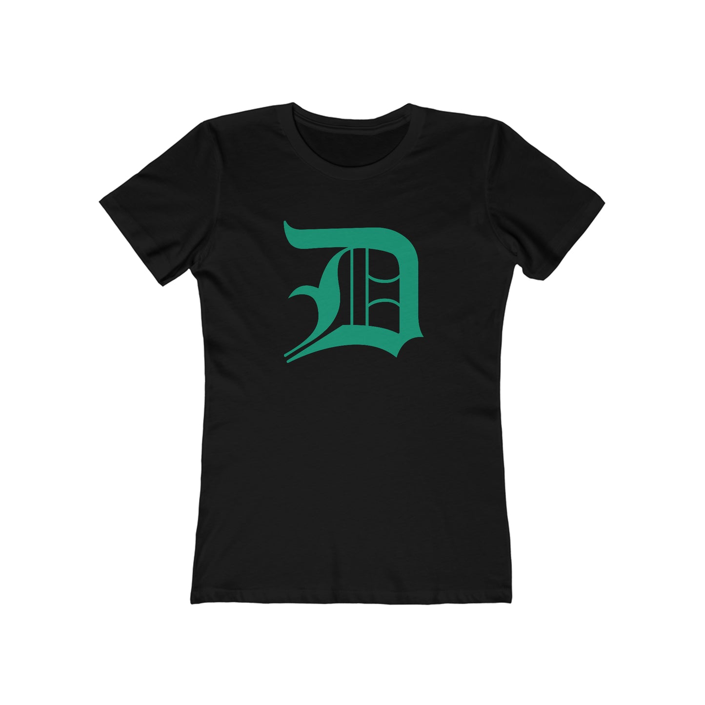 Detroit 'Old English D' T-Shirt (Emerald Green) | Women's Boyfriend Cut