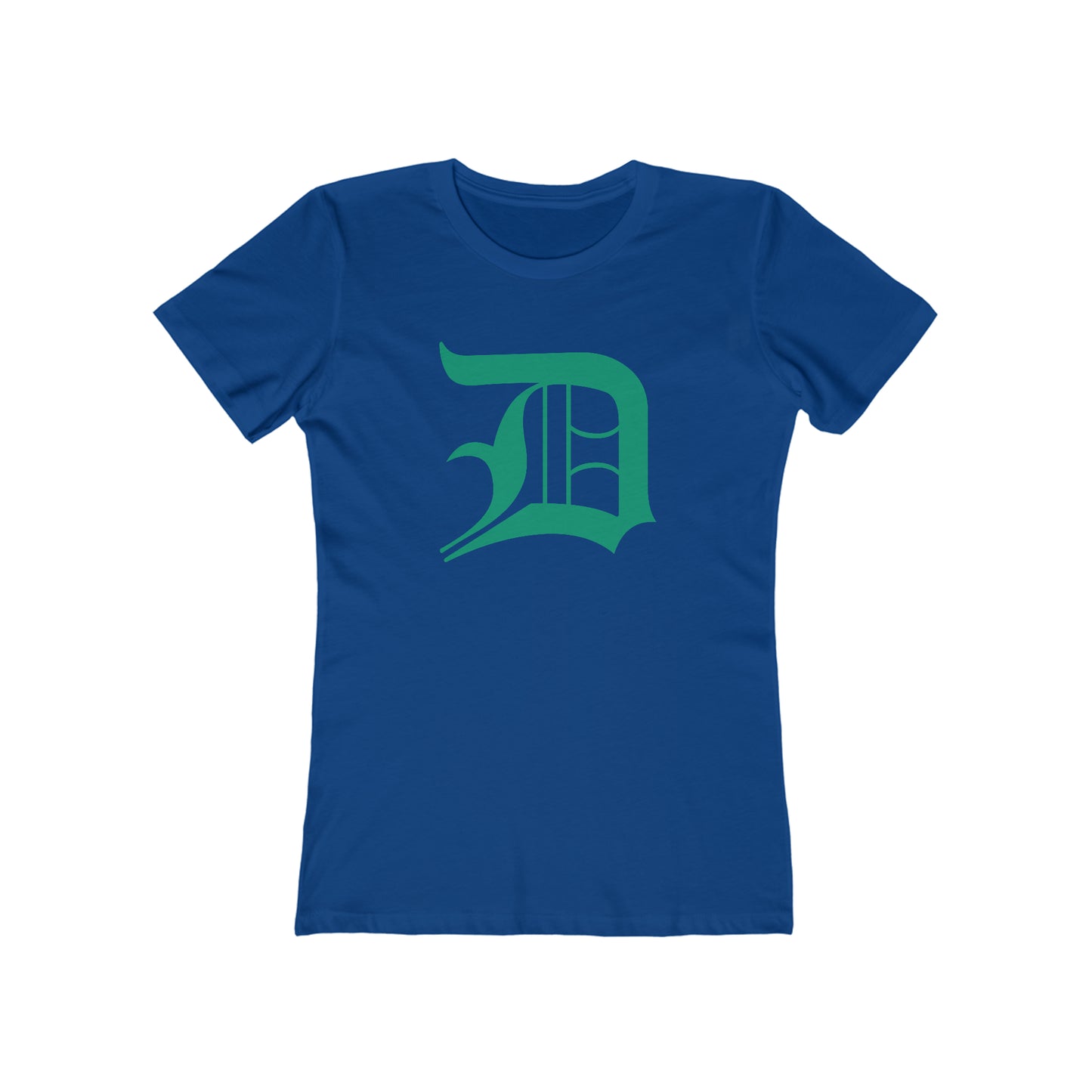 Detroit 'Old English D' T-Shirt (Emerald Green) | Women's Boyfriend Cut