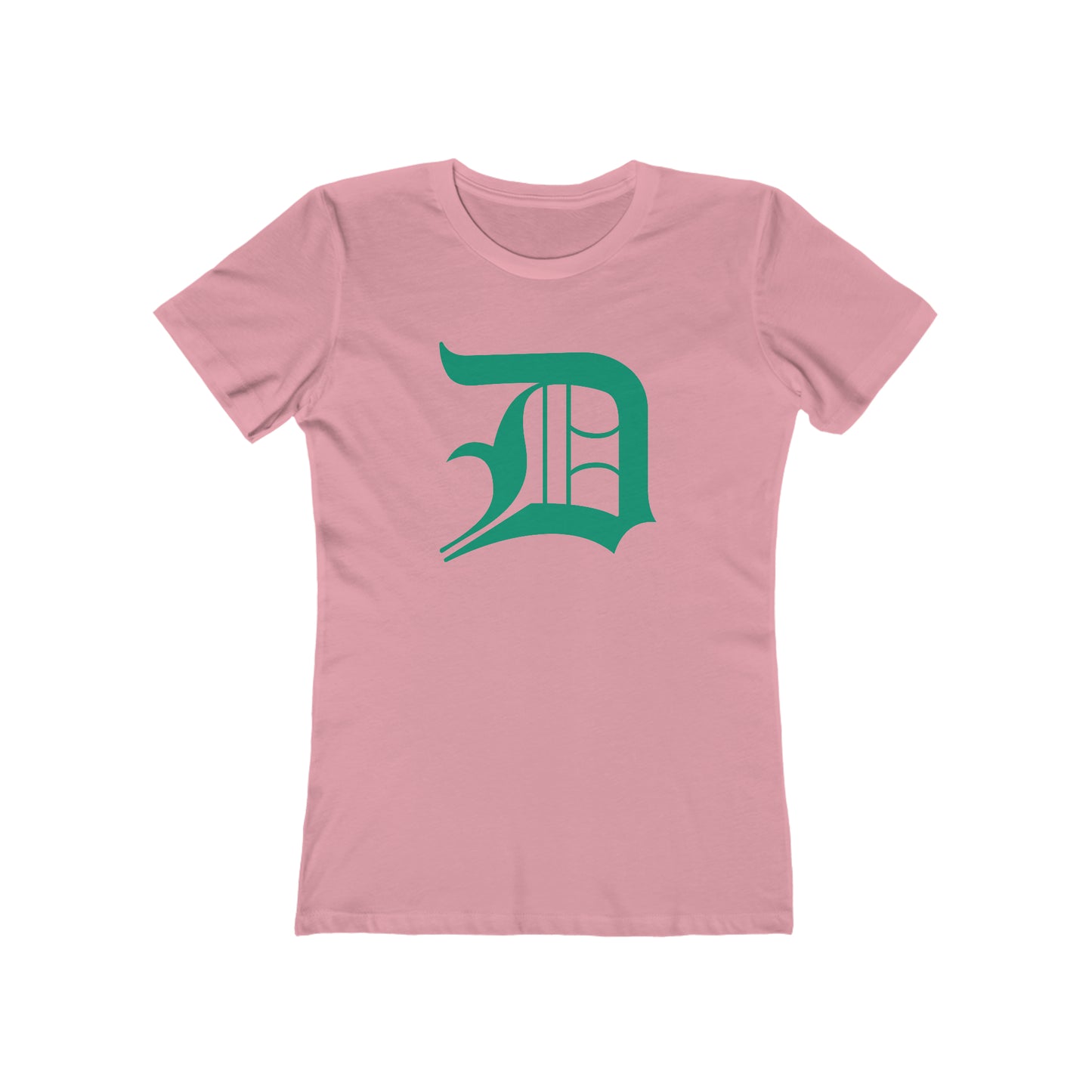 Detroit 'Old English D' T-Shirt (Emerald Green) | Women's Boyfriend Cut