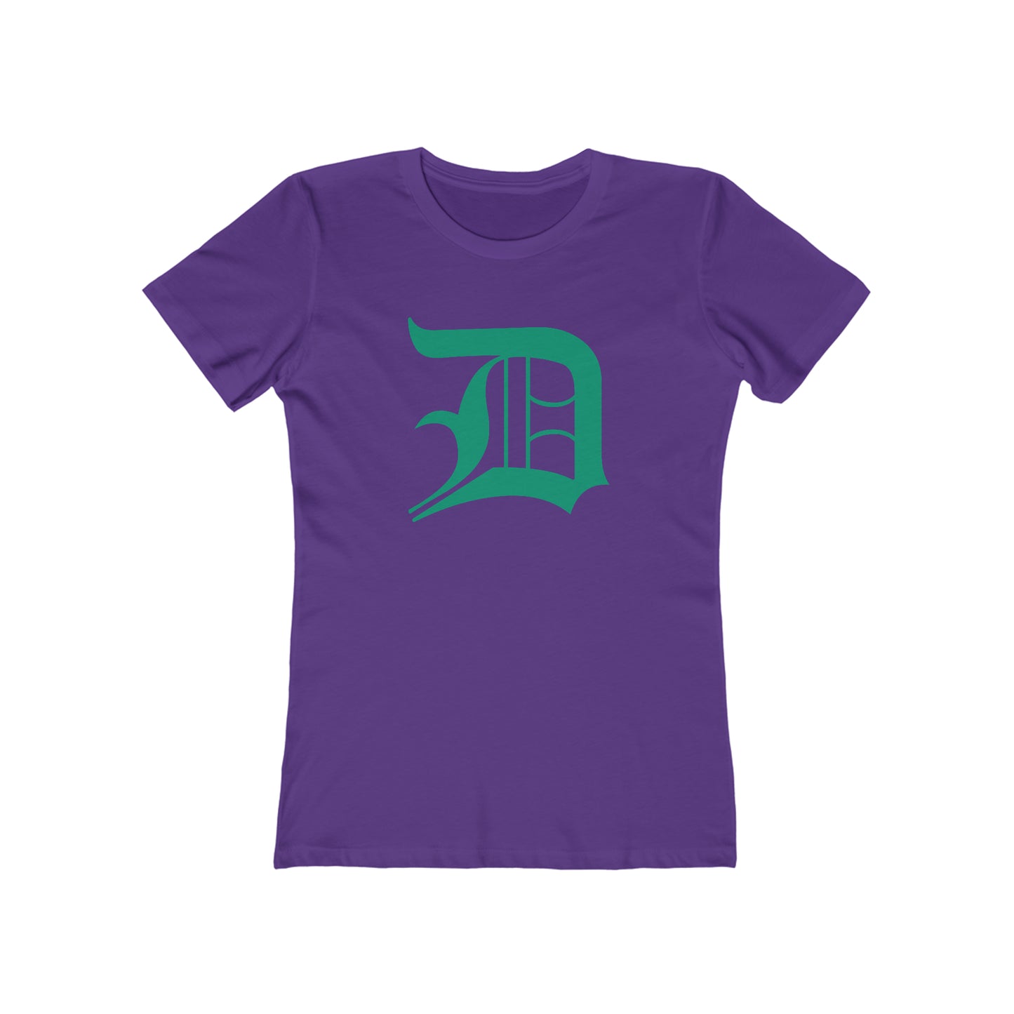 Detroit 'Old English D' T-Shirt (Emerald Green) | Women's Boyfriend Cut